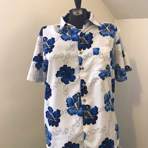 Blue Lady Flower Hawaiian Shirt